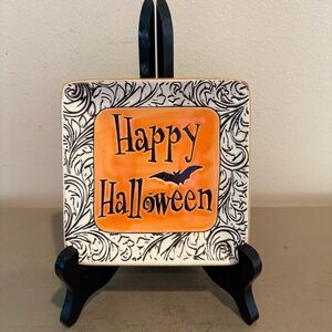 Happy Halloween Square Decorative Ceramic Dish